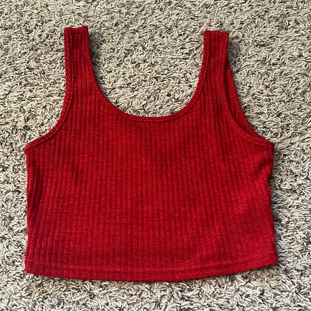Red tank top. Worn once. Great condition